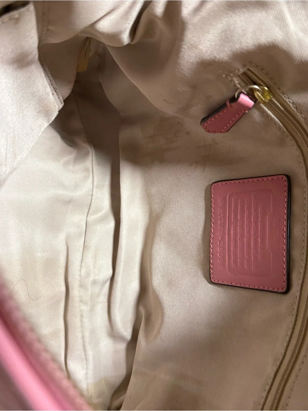 Coach pink signature canvas bag